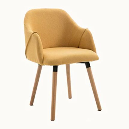 WALNUT Wooden Fabric Chair Restaurant Dining Upholstered Chair Living Room Kitchen Cafe Dining Chairs Home Art Set of Chairs (Color : C)