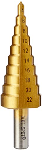 BlueSpot Tools 32050 Step Drill (4-22 mm), Bronze