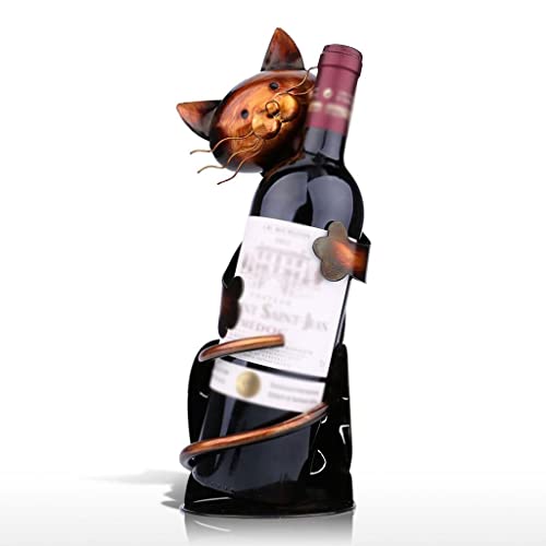 N/A Rack Wine Holder Shelf Metal Practical Sculpture Wine Stand Home Decoration Interior Crafts