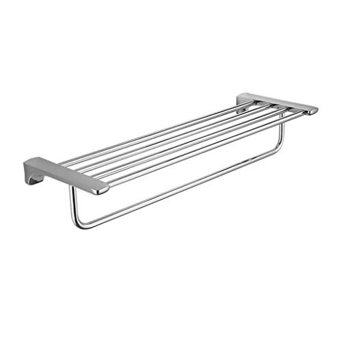 HIGOH Towel Racks,Bathroom Towel Rack Wall Mounted Towel Holder,Bathroom Accessories Towel Hanger,Towel Shelf,Towel Rack,Towel Holder Brass Chrom