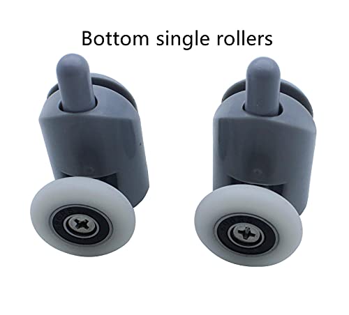 KEABATH 8pcs Shower Door Rollers, Shower Glass Rollers Shower Single Wheel Runner Pulleys, 25mm Wheels for Shower Enclosure, Shower Room, Shower