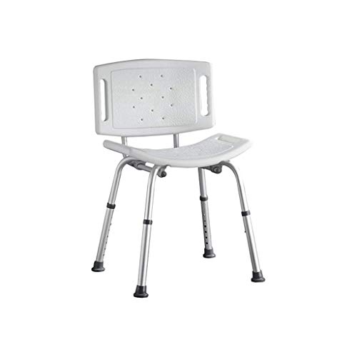 CHEWO Bath Stools,Adjustable Height Portable Shower Stool Bathroom Seat with Back Bath Disability Aid