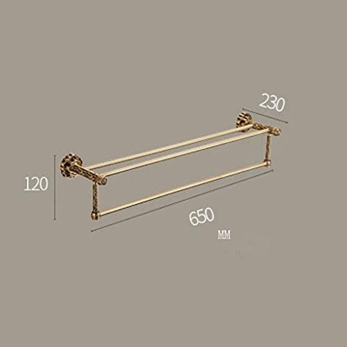 N/A Bath Towel Bar Stainless Steel Towel Rack Bathroom Towel Hanger Wall Mount Brushed Gold