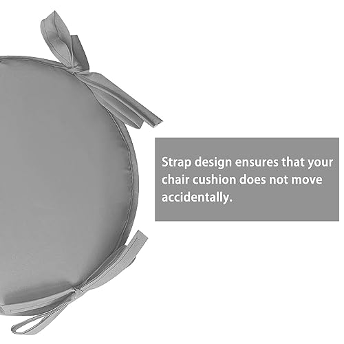 JIOJIO Round Bistro Seat Cushions with ties Outdoor Bistro Chair Cushion Round Bar Stool Cushion 15 (grey 3209)