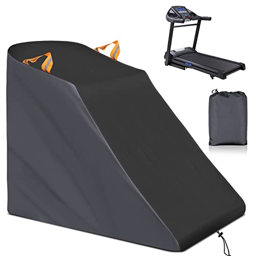 Autolion Treadmill Cover Folding Treadmill Cover Heavy Duty and Waterproof Cover Oxford Cloth Waterproof Sunscreen Cover(Black)