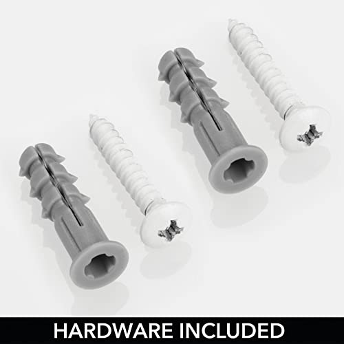 mDesign Metal Towel Shelves – Towel Rack for The Bathroom – Practical Bathroom Accessories Holder for Both Large and Small Towels – White