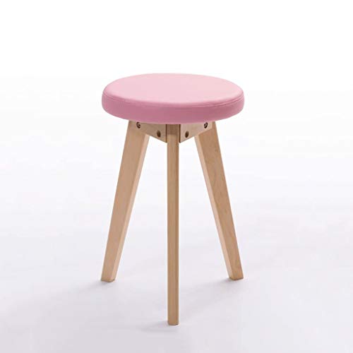 LUKEO Solid Wood Creative Shoes Changing Stool Tea Table Low Stool Sofa Stool Small Stool Shoes Wearing Stool Round (Color : 3-pack)