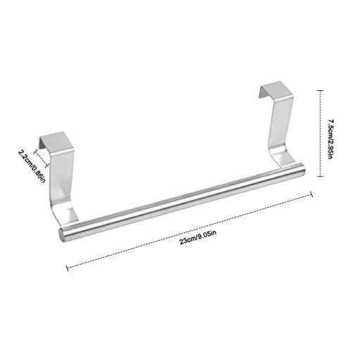 Over Door Towel Bar, Over Door Towel Rail, Over the Cabinet Towel Rail Over The Door Tea Towel Holder Towel Rack No Drilling for Kitchen and Bath