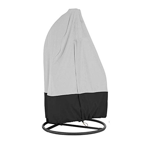 HONCENMAX UPGRADE Patio Hanging Chair Cover - Cocoon Egg Chair Cover - for Rattan Wicker Swing Seat Chair - Waterproof Furniture Protective Cover