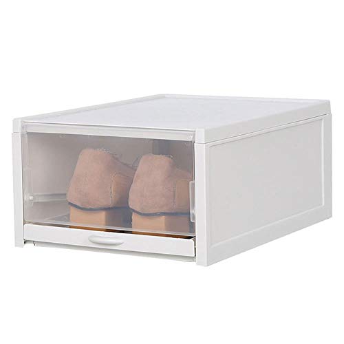 SDFGH Shoes Rack Plastic Foldable Stackable Shoes Boxes Shoebox Shoe Organizer for High Heels Sports Shoes Storage Drawers