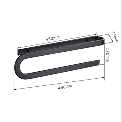 N/A Towel Bar Screws Mounting Towel Bars,Black Space Aluminum Towel Rack Kitchen Bathroom Towel Hanger Towel Rail