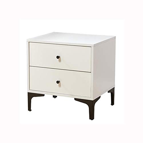 JYDQM Bedside Table Bedside Table, Mini Small Family Bedside Iron Simple White Locker