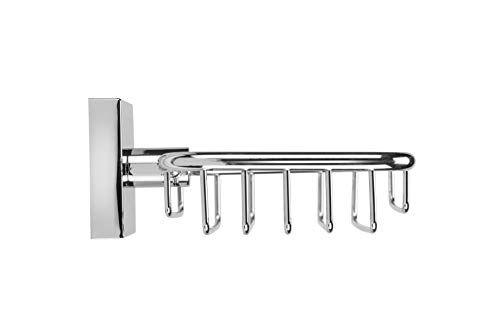 Croydex Flexi-Fix Chester Soap Basket, Zinc Alloy, Silver, 54 x 130 x 120mm