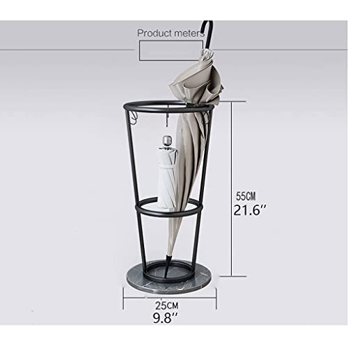 SEYFI Umbrella Stand Umbrella Holder Wrought Iron Umbrella Stand Nordic Marble Base Storage Rack Umbrella Rack Hotel Villa Lobby Umbrella Storage