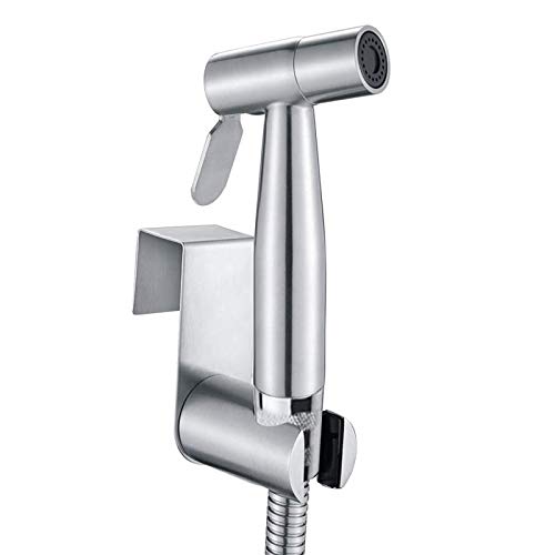 Hand Held Bidet Sprayer - Stainless Steel Sprayer Shattaf Toilet Bidet Shower Head for Bathroom Sink or Toilet - with 59-inch Hose and Bracket Ho