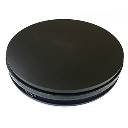 PrimeMatik - Electric swivel base 35cm black rotary platform