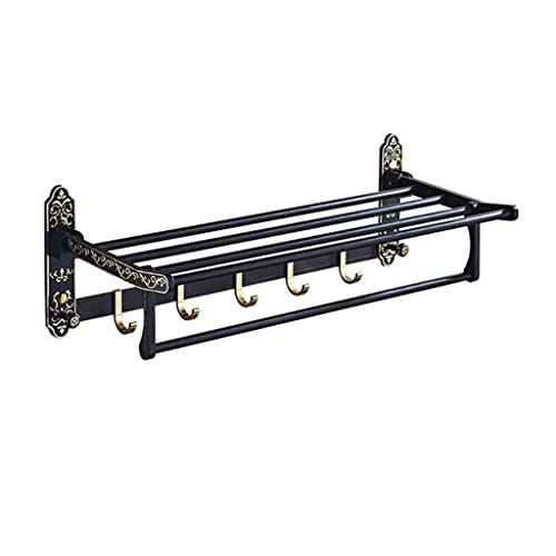 HIGOH Towel Racks,Bathroom Towel Rack Wall Mounted Towel Holder,Bathroom Accessories Aluminum Carved Bath Hardware Towel Rack,Towel Holder,And Ba