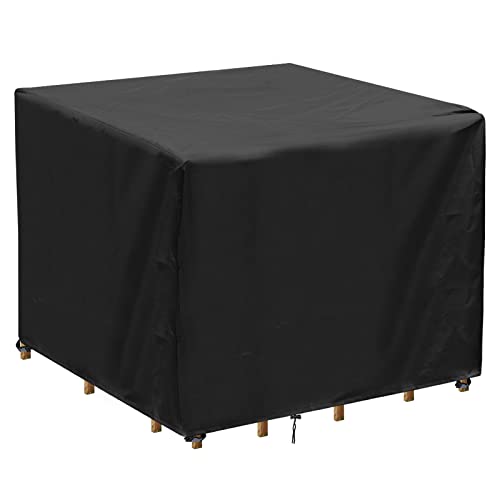 INMUA Cube Garden Furniture Covers, Waterproof Square Garden Table Covers, Windproof, Rip Proof, Heavy Duty 420D Oxford Fabric Outdoor Patio Set