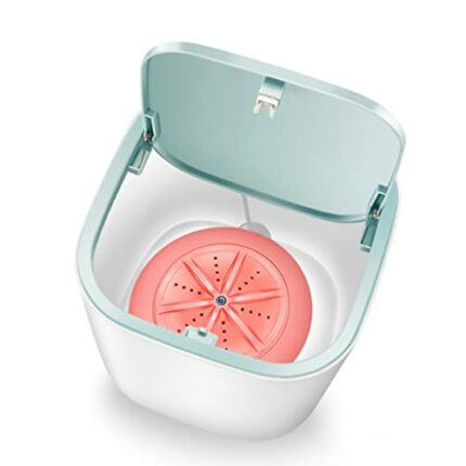 XYZMDJ Mini Washing Machine Automatic Household 3.8L Portable Ultrasonic Turbo Washing Machine Wash Underwear (Color : Pink)