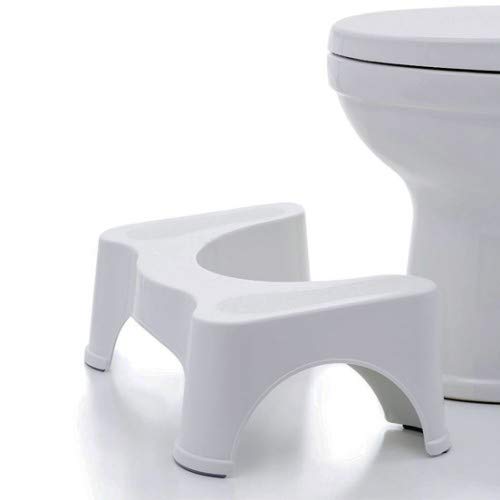 7" Bathroom Toilet Stool, Medically Tested Squatting Toilet Stool, Non-invasive Remedy for Haemorrhoids, Constipation, IBS, Flatulence, Bloating