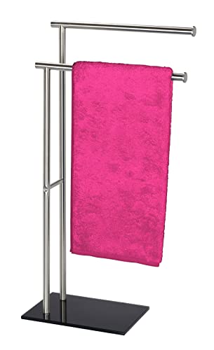 WENKO 20390100 Towel stand Lima - clothes stand, Stainless steel, 41 x 79 x 20 cm