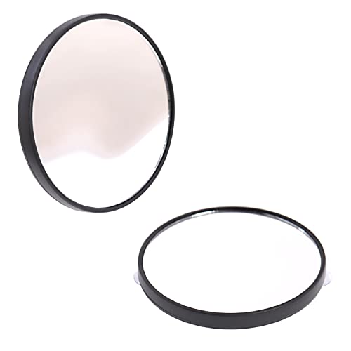 DBOO 15X 10X Magnifying Mirror Makeup Mirror Suction Cup Mirror Travel Mirror with Suction Cups Makeup Magnifier Black