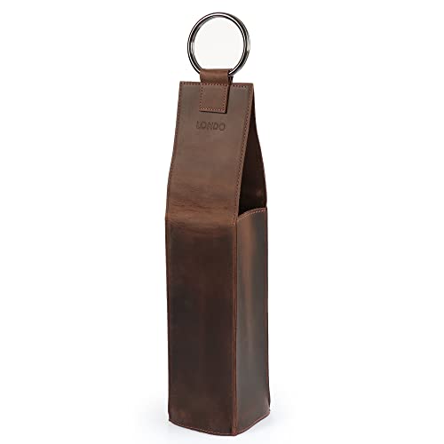 Londo Genuine Leather Wine Bottle Holder and Carrier