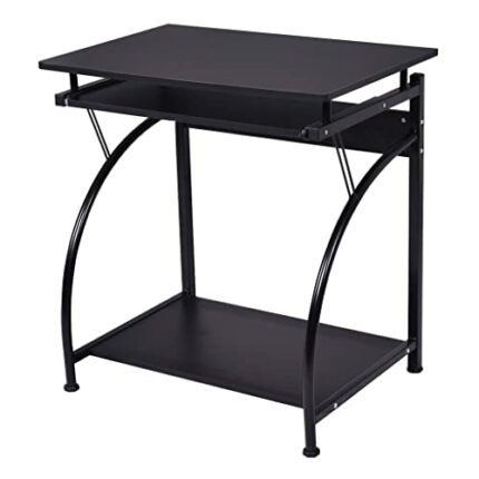 WALNUT Computer Desks PC Laptop Desks Learning Workstations Home Office Furniture Black (Color : A, Size : 27.6X18.5X29.2'')