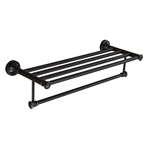 HIGOH Towel Racks,Bathroom Towel Rack Wall Mounted Towel Holder,Bronze Towel Bar,Bath Towel Rack,Orb Towel Shelf,Bathroom European Style Retro Ba