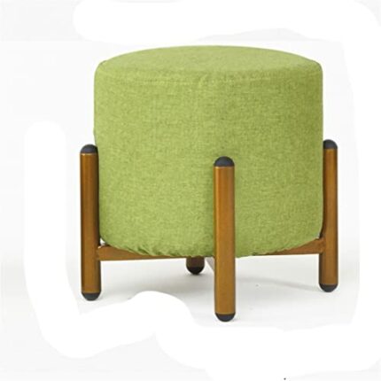 BHVXW Stool, Household Living Room Sofa, Round Stool, Multifunctional Small Bench, Soft Pier (Color : Argento, Size : Talla �nica)
