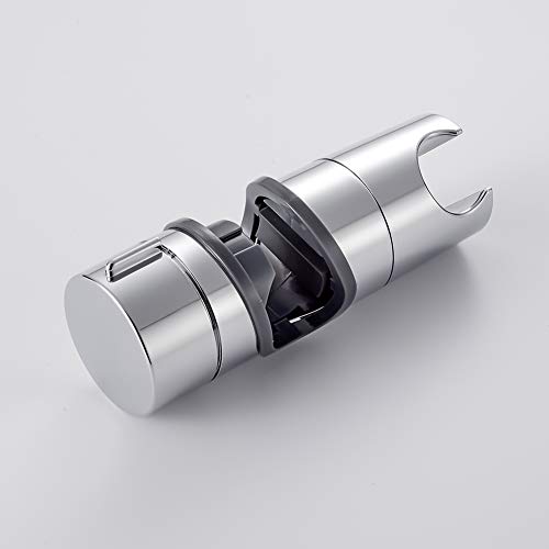 Ibergrif M20404 Adjustable Shower Head Holder Replacement, 19-25mm, Shower Head Bracket, Shower Rail Slider for Hand Shower, 360° Rotation, Chrom
