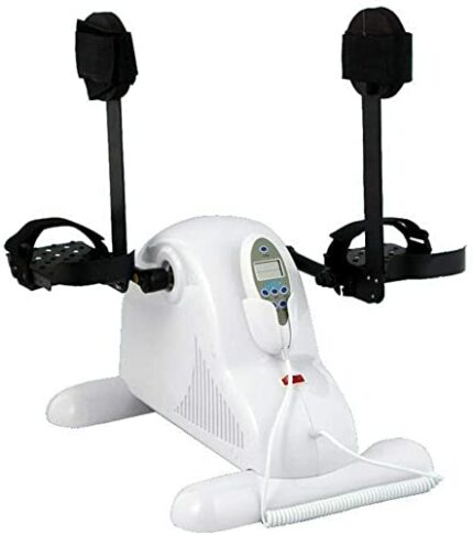 LUNEZY Electric Pedal Exerciser Portable Mini Exercise Bike Rehabilitation Machine Hand Arm Knee Leg Exercise Peddling Machine (Color : B) (B)