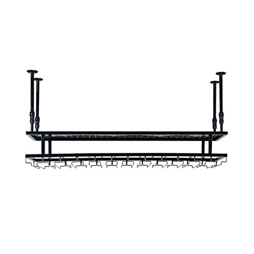 PIBM Retro European Wrought Iron Wine Rack Bar Double Wall Hanging Wine Cabinet Wine Wine Display Rack Rack Fashion Creative Wine Glass Rack J111