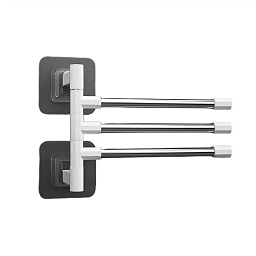 HIGOH Towel Racks,Towel Holder Towel Rail for Bathroom, Creative Swivel Towel Bar, Wall Mount Bathroom Hand Towel Holder Holder Storage Organizer