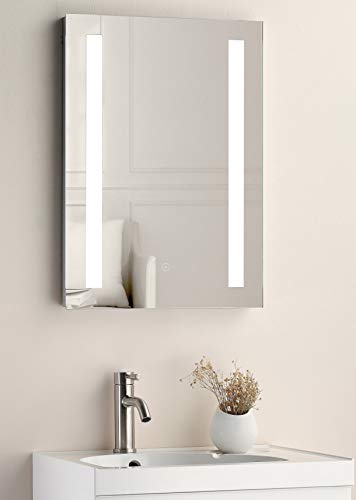 Keenware KBM-003 LED Bathroom Mirror with Demister & Shaver Socket; 700x500mm Silver