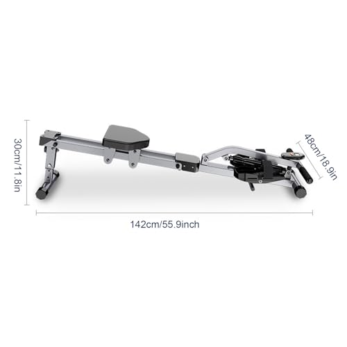 HAWEWE Hydraulic Rowing Machine For Home Use Resistance Adjustable Rower Machine With LCD Monitor Cardio Equipment Home Gym 330lbs Weight Max Cap