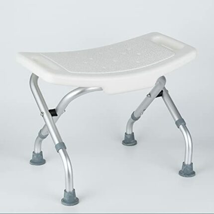WANGZI Bathroom Folding Stool Pregnant Women And The Elderly Bath Stool Home Non-Slip Shower Room Toilet Bath Bench,White