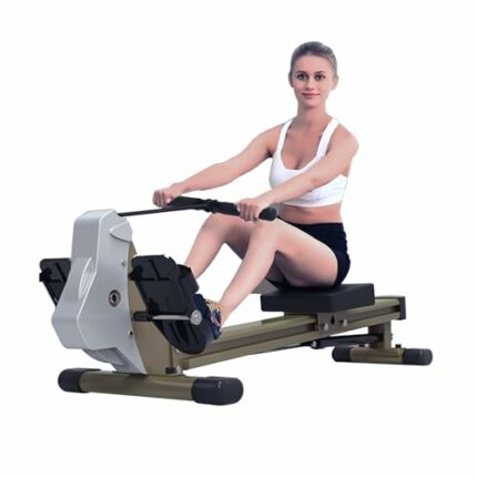 HAWEWE Rowing Machine Hydraulic Foldable Rower 12 Resistance Adjustable Rower Machine For Home Use With LCD Monitor Home Gym Up To 330lbs Weight