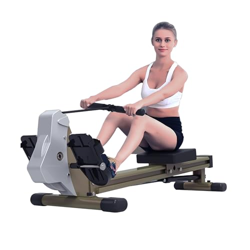 HAWEWE Rowing Machine Hydraulic Foldable Rower 12 Resistance Adjustable Rower Machine For Home Use With LCD Monitor Home Gym Up To 330lbs Weight