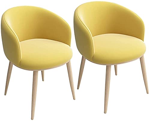 Flannel Kitchen Chairs Set Of 2 Lounge Living Room Corner Dining Chairs Upholstered Cushion and Metal Legs (Color : Grey)