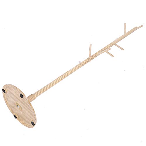 Oumij Cloth Hanger Tree, Assembled Wooden Coat Hat Stand Tree Suitable for Hanging Coat, Cloth, Hat, Bags, Scarf at Home or Office(Wooden Color)