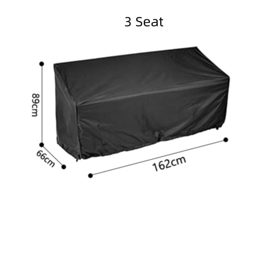 Kisbeibi 3 Seat Garden Bench Cover Love Seat Cover, Waterproof, Windproof, Anti-UV, Outdoor Patio Bench Seat Cover, Long Chair Cover, Seat Waterp