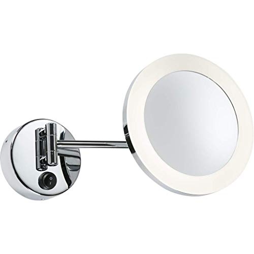 Knightsbridge 230V IP44 3W LED Adjustable and illuminated Vanity Mirror, Chrome, 270mm