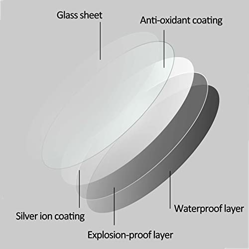 Smart Bathroom Led Wallmounted Bathroom Toilet with Light, Makeup Antifog Touch Screen Bathroom Mirror, White Lightsingle Touch