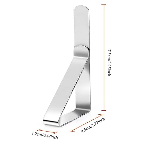 Tablecloth Clips,18Pack Table Cloth Clips Stainless Steel Table Cloth Cover Clamps Table Cloth Clips Adjustable Table Cloth Holders Clips Heavy D