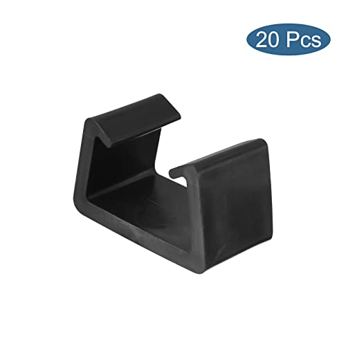 PATIKIL Patio Furniture Clips, 20 Pack Sofa Clamps Rattan Wicker Chair Fasteners for Outdoor Garden, Black