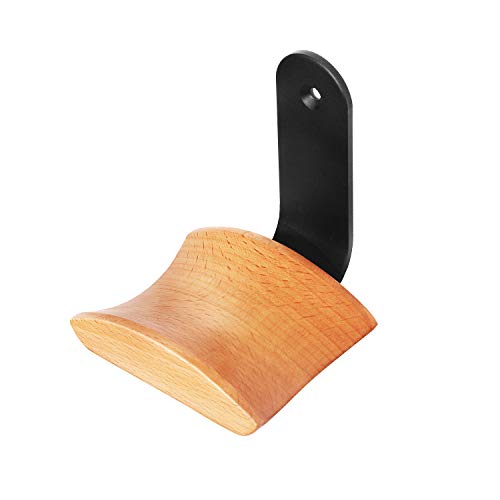 ggf Headphone Hanger Holder PC Gaming Headset Stand Hook Desk Earphone Hanger Stand wall Mount with Beech Headrest for Over-ear Headphones(Beech-