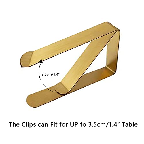 LAOJU Tablecloth Clips, Stainless Steel Table Cloth Clips Outdoor Table Cover Clamps Picnic Table Cloth Holders for Kitchen Picnics Party Wedding