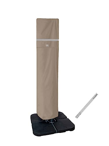Garden Balsam Patio Umbrella Cover for 9ft to 13ft Offset Umbrella, Fade Resistant, Water Resistant, Curved Cantilever and Straight Pole Parasol