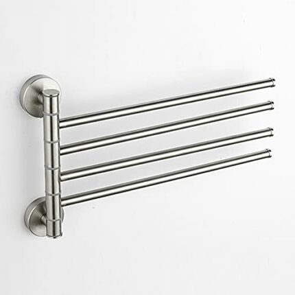 HIGOH Towel Racks,Towel Holder Towel Rail for Bathroom, Household Bathroom Activity Towel Bar, Stainless Steel Rotating Hand Towel Holder, Bathro